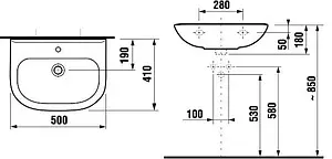 Раковина Jika Olymp 50 белый 8106110001049 Раковина Jika Olymp 50 белый 8106110001049, 2