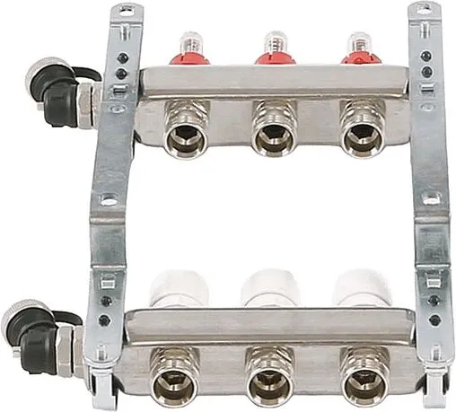 Группа коллекторная с расходомерами 3 отвода 1&quot;в/в x ¾&quot;ек Uni-fitt 450I4303