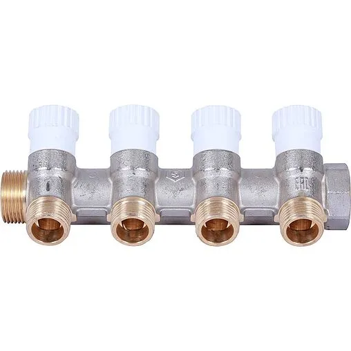 Коллектор регулирующий проходной 4 отвода ¾"в/н x ½"н Stout SMB 6852 341204 Коллектор регулирующий проходной 4 отвода ¾"в/н x ½"н Stout SMB 6852 341204