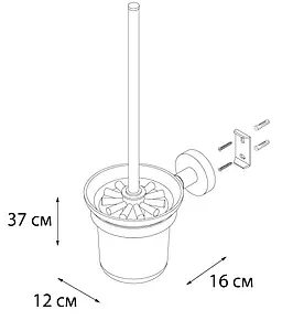 Ёршик для унитаза Fixsen Modern сатин FX-51513, 3