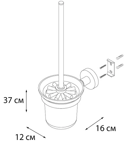 Ёршик для унитаза Fixsen Modern сатин FX-51513