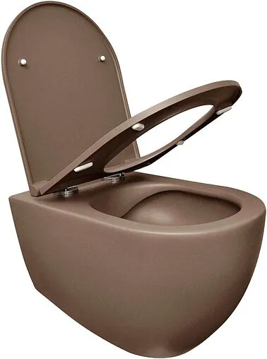 Унитаз подвесной безободковый ISVEA Infinity Vortex коричневый 10NF02003-2H