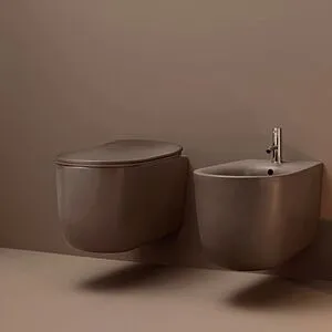 Унитаз подвесной безободковый Kerasan Nolita Tornado Borgogna matt 531575, 3