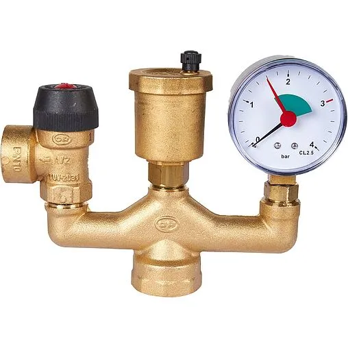 Группа безопасности котла до 50 кВт 1" 3 бар Stout SVS-0040-055032 Группа безопасности котла до 50 кВт 1" 3 бар Stout SVS-0040-055032