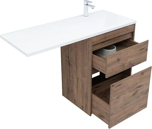 Тумба под умывальник напольная Aquanet Токио 58 дуб веллингтон 00333648