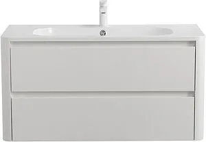 Тумба-умывальник подвесная Cezares Relax 100 Bianco Lucido RELAX-1000-2C-SO-BL+CZR-1000/480-LV-MR-NV Тумба-умывальник подвесная Cezares Relax 100 Bianco Lucido RELAX-1000-2C-SO-BL+CZR-1000/480-LV-MR-NV, 1