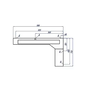 Зеркало с подсветкой Aquaton Корнер L белый 1A052902KR01L, 2