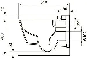 Комплект 6 в 1 TECEone K440407.WC2 с кнопкой TECEnow 9240407 черный матовый, 4