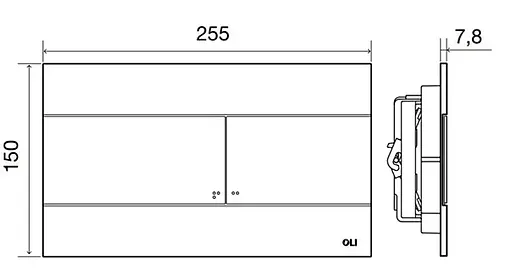 Клавиша смыва для унитаза OLI Slim 057141 сатин