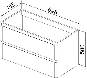 Тумба под умывальник подвесной BelBagno ALBANO 90 Cemento Verona Grigio ALBANO-900-2C-SO-CVG, 2