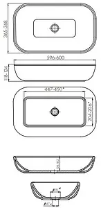 Раковина Sanita Luxe Infinity 60 белый WB.CT/Infinity/60-N/WHT.G/S1 Раковина Sanita Luxe Infinity 60 белый WB.CT/Infinity/60-N/WHT.G/S1, 2