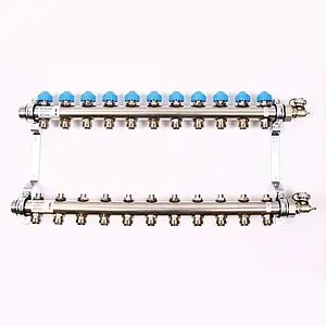 Группа коллекторная без расходомеров 11 отводов 1"н/н x ¾"ек Uni-fitt 456W4311 Группа коллекторная без расходомеров 11 отводов 1"н/н x ¾"ек Uni-fitt 456W4311, 1