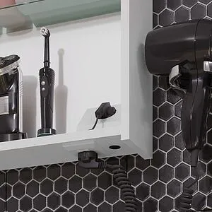 Шкаф-зеркало Opadiris Элеганс 60 L белый матовый 00-00006871, 5