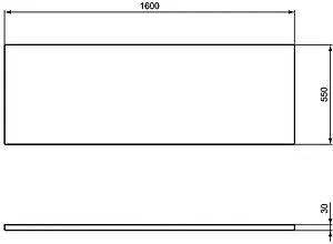 Панель для ванны фронтальная Ideal Standard i.life 160 белый T478401 Панель для ванны фронтальная Ideal Standard i.life 160 белый T478401, 2