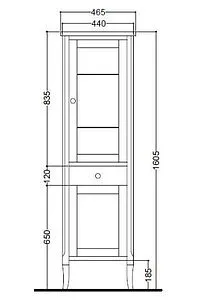 Шкаф-пенал напольный Kerasan Retro 46 Noce 731540 Шкаф-пенал напольный Kerasan Retro 46 Noce 731540, 2