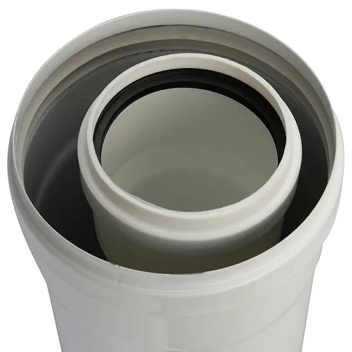 Коаксиальный удлинитель Ø 60/100мм L=500мм (PP-FE) для конденсационных котлов Stout SCA-8610-000500