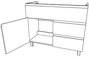Тумба под умывальник напольный Домино Graffo 100 белый DGr2409T Тумба под умывальник напольный Домино Graffo 100 белый DGr2409T, 2