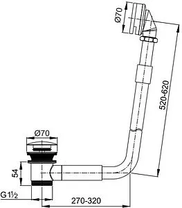 Слив-перелив для ванны Toni Arti хром A1045-B Слив-перелив для ванны Toni Arti хром A1045-B, 2