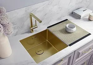 Мойка кухонная Omoikiri Taki 54-U/IF-LG светлое золото 4973093 Мойка кухонная Omoikiri Taki 54-U/IF-LG светлое золото 4973093, 4