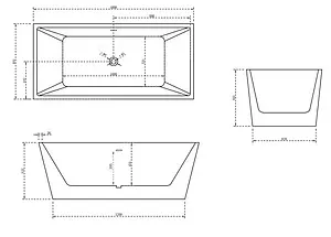 Ванна акриловая отдельностоящая Abber 160x80 AB9224-1.6 Ванна акриловая отдельностоящая Abber 160x80 AB9224-1.6, 2
