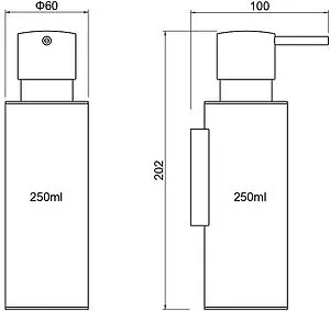 Дозатор для жидкого мыла Aquatek Оберон хром AQ4205CR Дозатор для жидкого мыла Aquatek Оберон хром AQ4205CR, 2