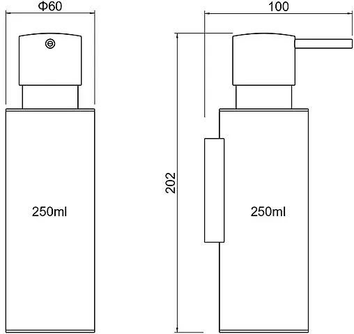Дозатор для жидкого мыла Aquatek Оберон хром AQ4205CR