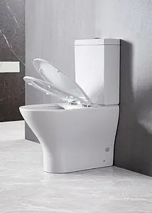 Унитаз-компакт безободковый BelBagno Acqua белый BB340CPR+BB340T Унитаз-компакт безободковый BelBagno Acqua белый BB340CPR+BB340T, 5