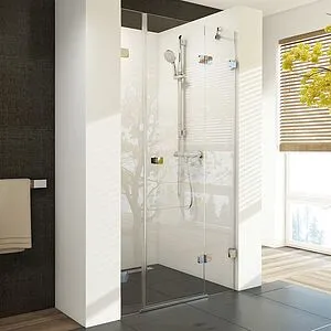 Дверь в нишу 1200мм прозрачное стекло Ravak Brilliant BSD2-120 R B SET 0UPG0A00Z1+D01000A089, 2