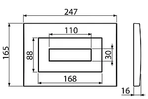 Клавиша смыва для унитаза AlcaPlast M475 золото, 2