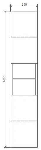 Шкаф-пенал подвесной Comforty Верона 35 дуб белый 00004137140CF Шкаф-пенал подвесной Comforty Верона 35 дуб белый 00004137140CF