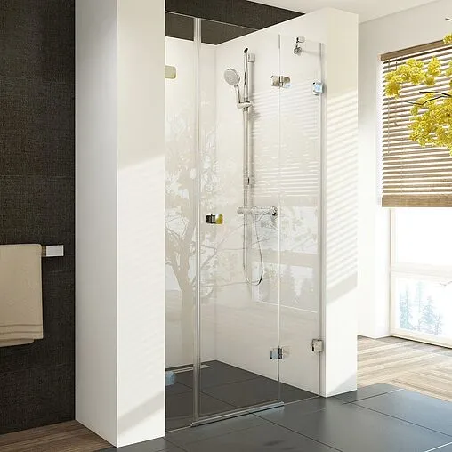 Дверь в нишу 1200мм прозрачное стекло Ravak Brilliant BSD2-120 R B SET 0UPG0A00Z1+D01000A089