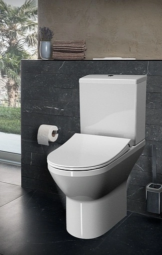 Унитаз-компакт безободковый VitrA Integra Round Open-Back Rim-Ex белый 9833B003-7206