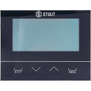 Проводной комнатный двухпозиционный регулятор котла Stout ST-292v3 черный STE-0101-029232, 1