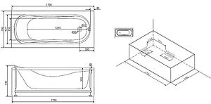 Ванна акриловая Damixa Origin Evo 170x70 82A-170-070W-A Ванна акриловая Damixa Origin Evo 170x70 82A-170-070W-A, 2