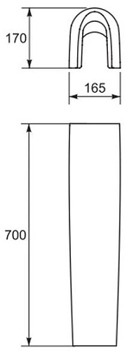 Пьедестал Cersanit Street fusion белый S-PO-SFU60/70