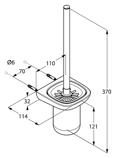 Ёршик для унитаза Kludi Ambienta хром/белый 5397405