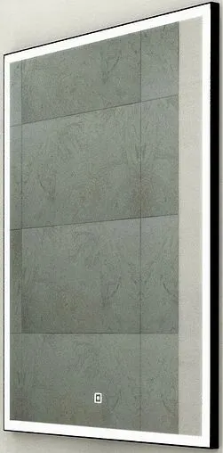 Зеркало с подсветкой Continent Frame Black Led 60x80 чёрный ЗЛП948