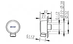 Шланговое подключение Bravat хром P7402C-2-RUS Шланговое подключение Bravat хром P7402C-2-RUS, 2