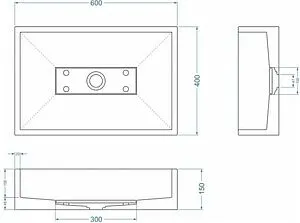 Раковина Uperwood UPD Angkor графит 291020219 Раковина Uperwood UPD Angkor графит 291020219, 2