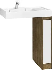 Тумба-умывальник напольная над стиральной машиной Aquaton Лондри 80 дуб кантри/белый 1A2671K2LHDY0+ Тумба-умывальник напольная над стиральной машиной Aquaton Лондри 80 дуб кантри/белый 1A2671K2LHDY0+, 1