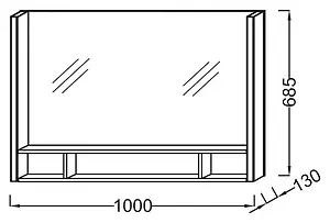 Зеркало с подсветкой Jacob Delafon Terrace 100 EB1182-NF Зеркало с подсветкой Jacob Delafon Terrace 100 EB1182-NF, 4