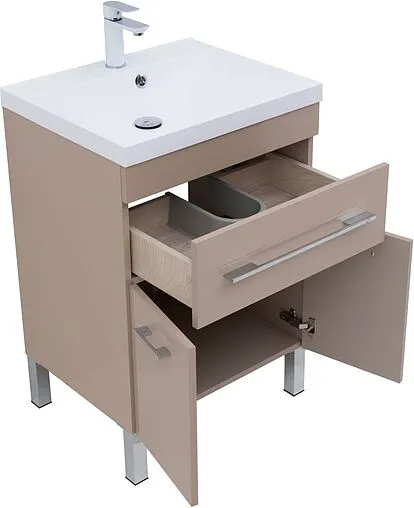 Тумба-умывальник напольная Aquanet Верона 60 капучино 00304534+00281220