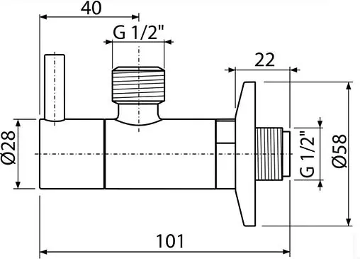 Кран шаровый угловой с фильтром ½&quot;н x ½&quot;н белый AlcaPlast ARV003B