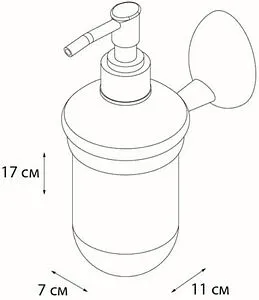 Дозатор для жидкого мыла Grampus Briz хром GR-3012 Дозатор для жидкого мыла Grampus Briz хром GR-3012, 2