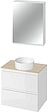 Тумба-умывальник подвесная Cersanit Moduo 60 белый SB-SZ-MOD60-BL/Wh+SB-BL-MOD60+