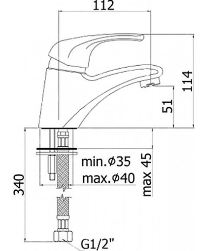 Смеситель для раковины Paffoni Nettuno Due хром ND071CR
