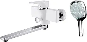 Смеситель для ванны с длинным изливом D&K Berlin Steinbeis белый/хром DA1433316 Смеситель для ванны с длинным изливом D&K Berlin Steinbeis белый/хром DA1433316, 1