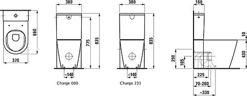 Чаша унитаза Laufen Kartell белый 8.2433.7.000.000.1