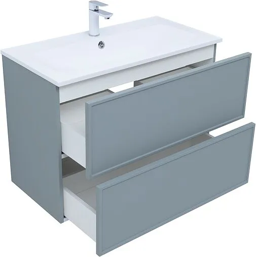 Тумба-умывальник Aquanet Арт 90 мисти грин 00313276+00318928