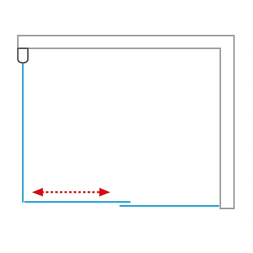 Дверь в нишу 1400мм прозрачное стекло Roltechnik Ambient Line AMD2/1400 620-1400000-00-02